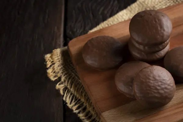 Бразильское Медовое Печенье Шоколадом Pao Mel — стоковое фото