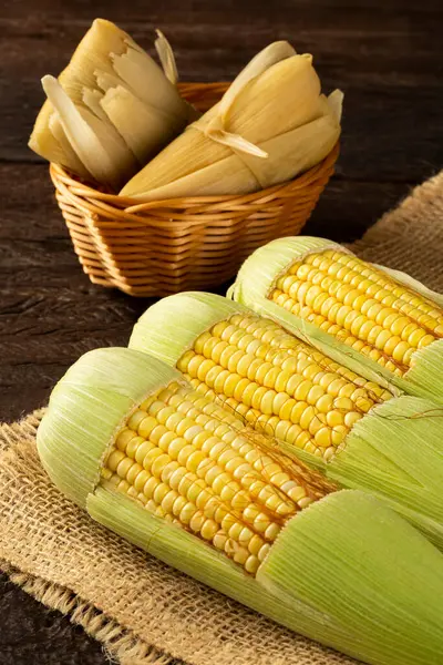 Pamonha Dulce Típico Una Fiesta Brasileña — Foto de Stock