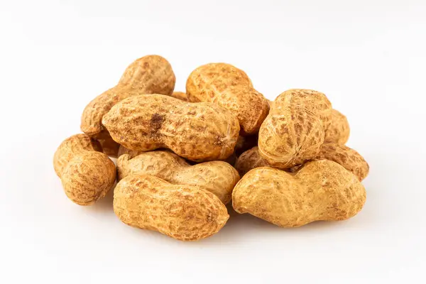 Dry Peanut White Background — Stock Photo, Image