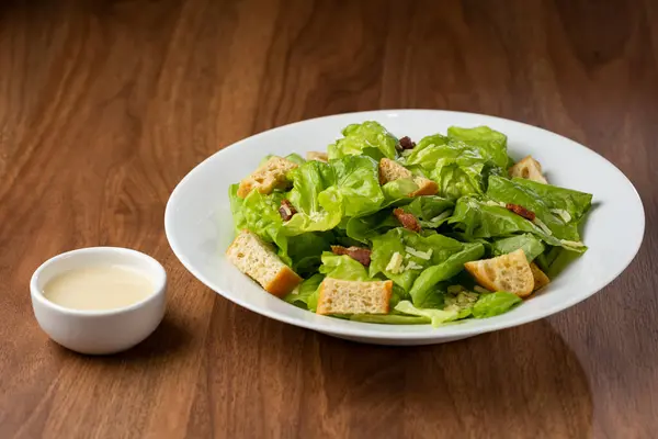 Caesar Salad Croutons Bacon — Stock Photo, Image
