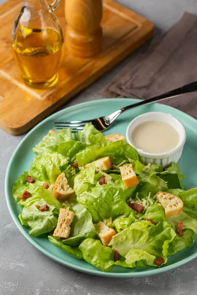 Caesar Salad Croutons Bacon — Stock Photo, Image