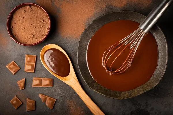 Delicious Chocolate Ganache Hot Chocolate — Stock Photo, Image