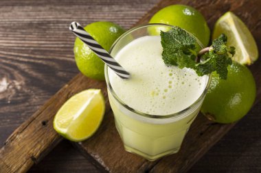 Nane şekerli limonata. Limonata, yaz içkisi..