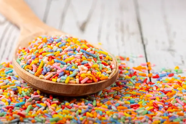 Sugar Sprinkle Colorful Confectionery Cake Decoration Stock Image