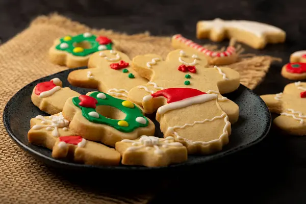 Verschiedene Hausgemachte Lebkuchen Weihnachten — Stockfoto