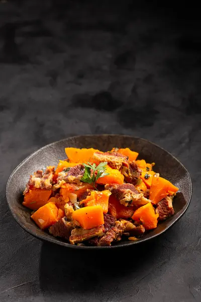 stock image Dried meat with pumpkin. Tipical brazilian dish.