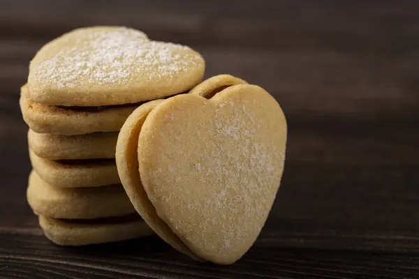 Biscoitos Amanteigados Deliciosos Cheios Pasta Goiaba — Fotografia de Stock