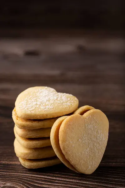 加入番石榴糊的美味黄油饼干 — 图库照片