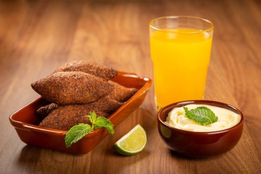 Kibbeh - The traditional Arabian snack, known in Brazil as Quibe. clipart