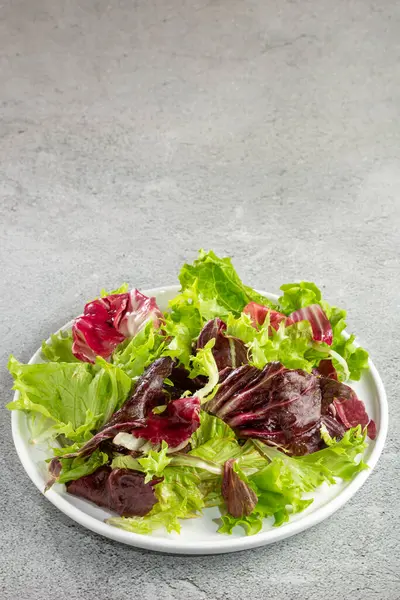 健康的新鲜沙拉混合 叶子沙拉 — 图库照片