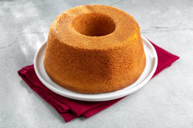 Lezzetli mısır unu keki, geleneksel Brezilya keki..