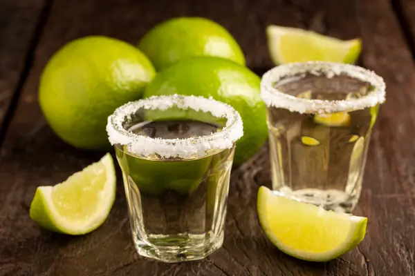 Tequila Con Lime Sale — Foto Stock