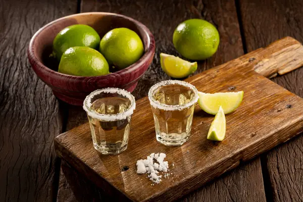 Tequila Con Lime Sale — Foto Stock