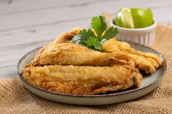 Sardine Fried Fish Plate — Stock Photo, Image