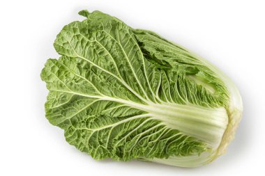 Beyaz arkaplanda yeşil pazı izole.