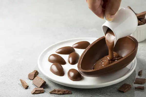 Chocolade Paaseieren Tafel — Stockfoto