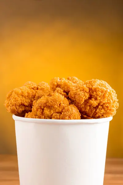 Crispy Fried Chicken Bucket Chicken Bucket — Stock Photo, Image