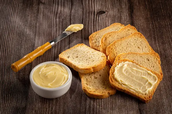 Healthy Wholemeal Toast Butter — Stock Photo, Image