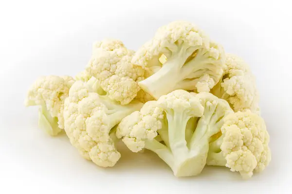 Cauliflower Pieces Isolated White Background — Stock Photo, Image