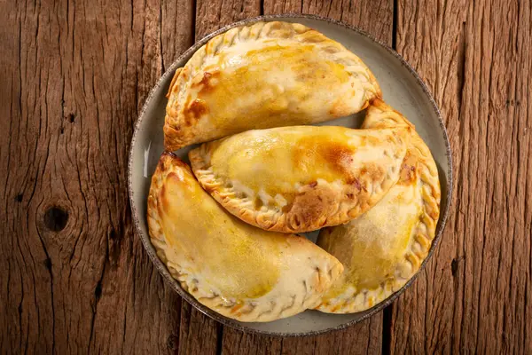 Νόστιμο Πικάντικο Κρέας Εμπανάδας Αργεντινός Empanadas — Φωτογραφία Αρχείου