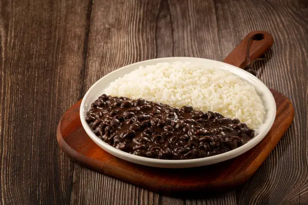 Black Beans Rice Dish —  Fotos de Stock