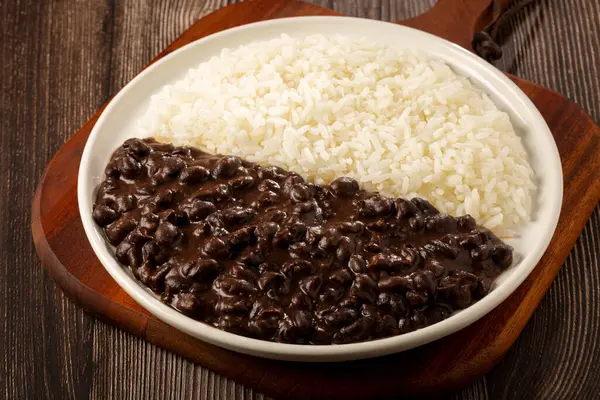 Black beans and rice dish.