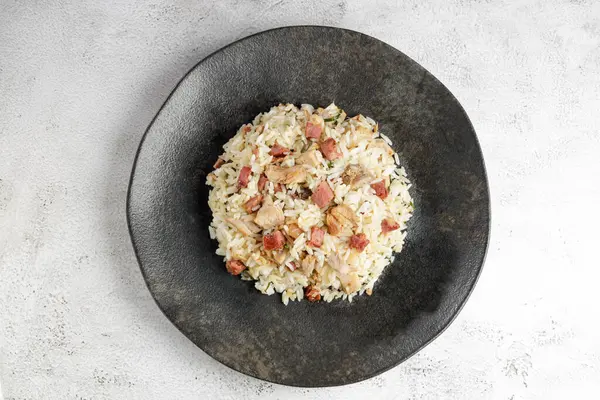 Reisgericht Mit Haxen Und Speck — Stockfoto