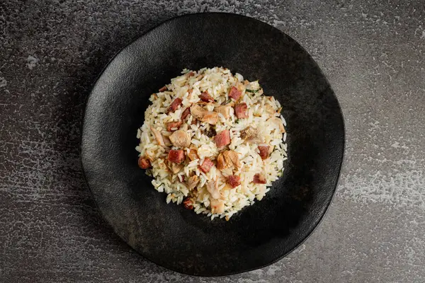 Reisgericht Mit Haxen Und Speck — Stockfoto