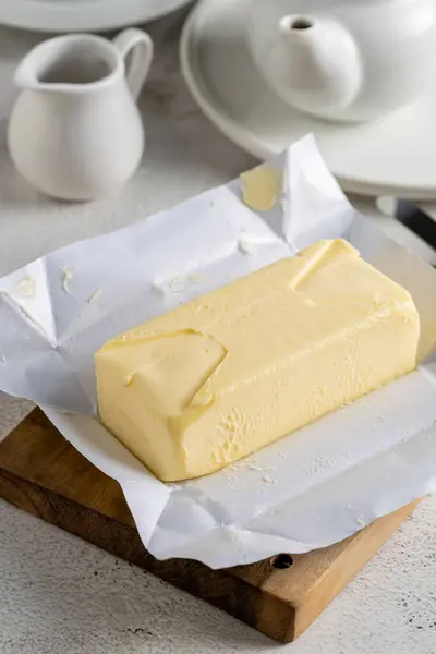 Fresh Butter Farm Table Butter Tablet — Stock Photo, Image