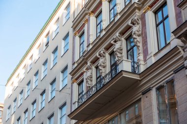 Vienna, Austria - January 07, 2023: view on the streets and pedestrians during the holidays walk