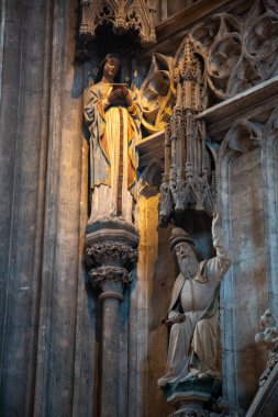 Vienna, Austria - January 07 2023: view on the exterior and interior of Saint Stephens Cathedral