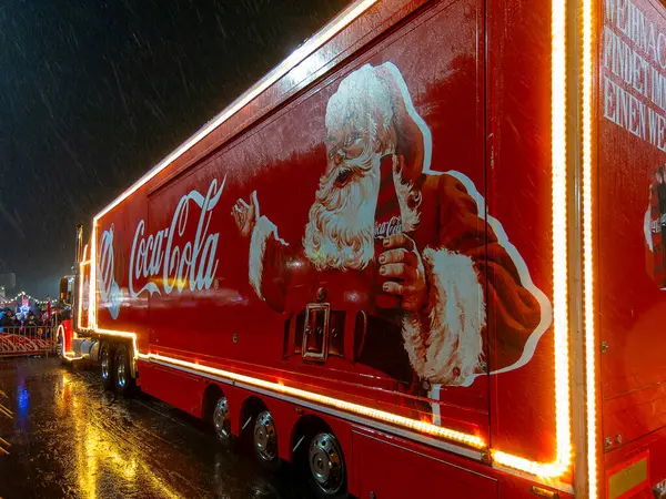Neulengbach Austria December 2023 New Year Christmas Truck Night Public Stock Image