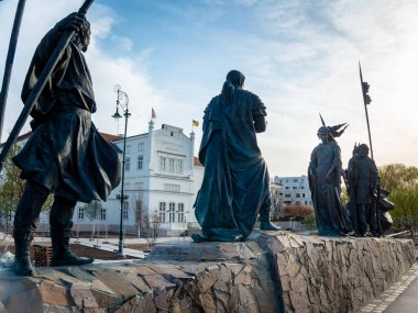 Monument for the Song of Nibelung poetry in Tulln, Austria clipart