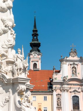 Sankt Polten, Avusturya - 28 Ağustos 2024: sokak manzarası ve mimarinin günlük yaşam fotoğrafı