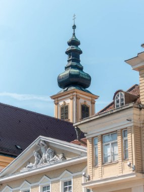 Sankt Polten, Avusturya - 28 Ağustos 2024: sokak manzarası ve mimarinin günlük yaşam fotoğrafı