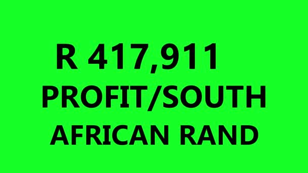 Motion Graphic Profit Increasing Amount Profit Going Profit South African — Stock Video