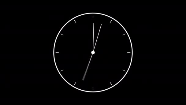 Relógio Contagem Regressiva Horas Velocidade Rápida Dia Relógio Com Setas — Vídeo de Stock