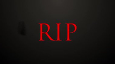 Modern Arıza Geçiş dumanı efekt gibi RIP Metin Canlandırması 4K video.