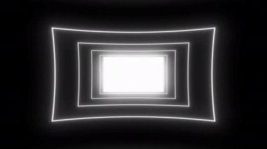 Siyah ve Beyaz Sonsuz Tünel Döngüsü 4K Arkaplan Canlandırması