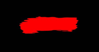 Kırmızı renk fırça darbesi animasyon fırça darbesi geçiş animasyonu