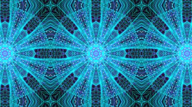 4K Kaleydoskop dalgalanan parçacıklar. Fantastik parçacık çizgisi hareketi.