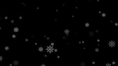 Beyaz renkli kar tanesi düşen Noel arkaplanı 4K animasyon 2024, mutlu Noeller, Noel, kış, yeni yıl, kar tanesi, kar tanesi, şenlikli kar tanesi 4K