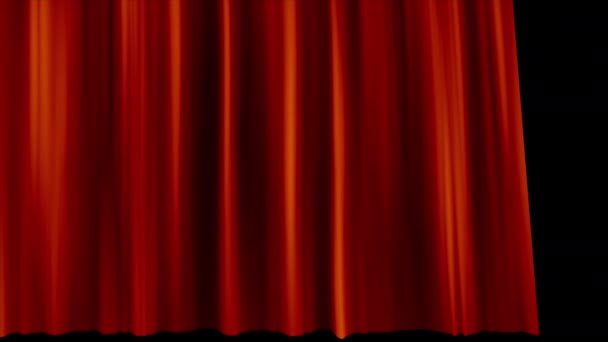 Red Curtains Opening Closing Transition Red Curtains Opening Closing Animation — Stock Video