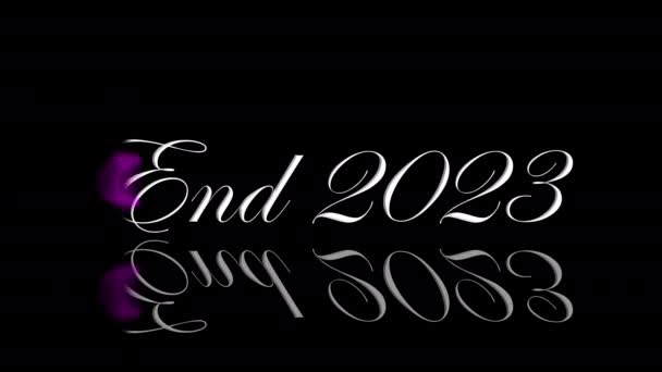 Konec Roku 2023 Konec Roku 2023 Sbohem 2023 Animovaný Název — Stock video