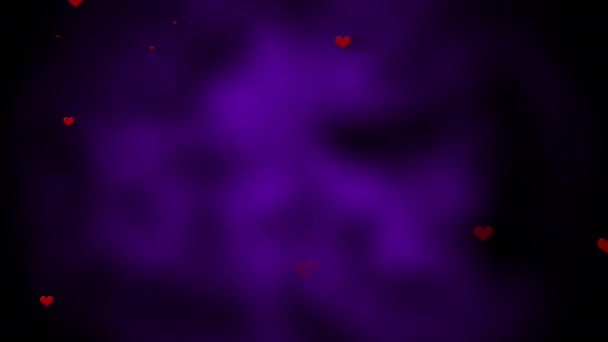 红心在情人节背景下的运动 红心的象征 红心动画 — 图库视频影像