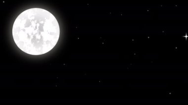 Ay ve Yıldızların Yüksek Çözünürlüklü Videosu: Nefes Kesen Gece Gökyüzü Görüntüsü, Ay Yüzeyi ve Yıldız Sahnesi Astronomi, Uzay ve Göksel Projeler İçin Mükemmel