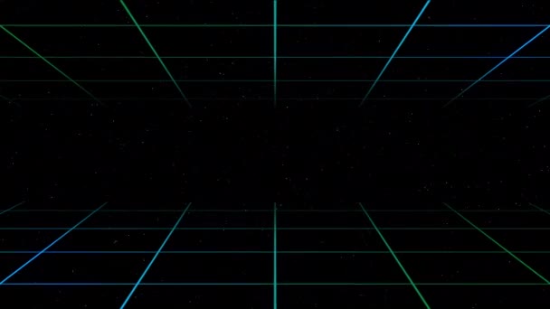 Abstract Infinite Grid Lines Moving Technology Background Animation — Stock Video