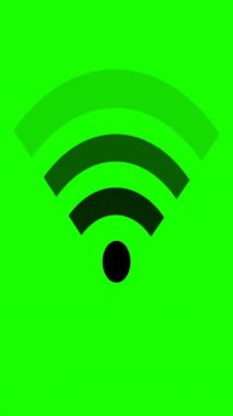 Dikey 4K 'da kablosuz simge canlandırması izole edildi.