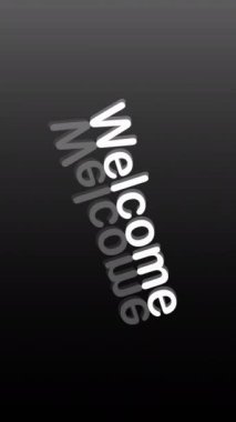 4K 60FPS içerisinde renkli arkaplan içerisindeki soyut Hoşgeldin metin canlandırması, kullanımı kolay, dikey olarak düzenlenebilir.