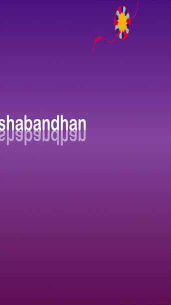 Happy Raksha Bandhan Text Animation Colorful Gradient Background 60Fps Kinetic — Stock Video